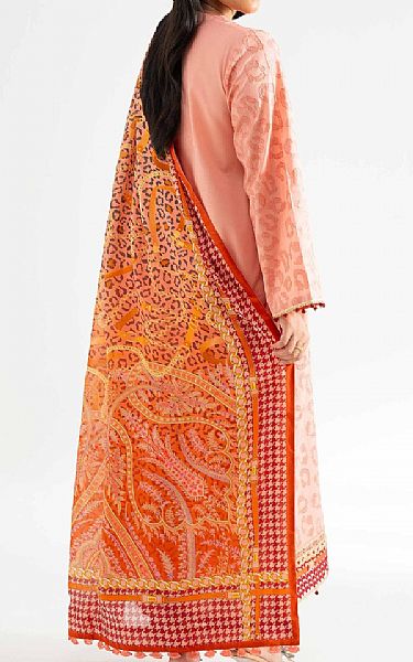Nishat Peach Cambric Suit | Pakistani Lawn Dress in USA- Image 2