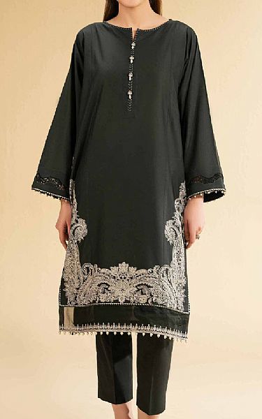 Nishat Black Cambric Suit (2 pcs) | Pakistani Lawn Dress in USA- Image 1