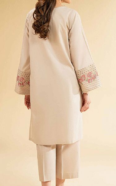 Nishat Beige Cambric Suit (2 pcs) | Pakistani Lawn Dress in USA- Image 2