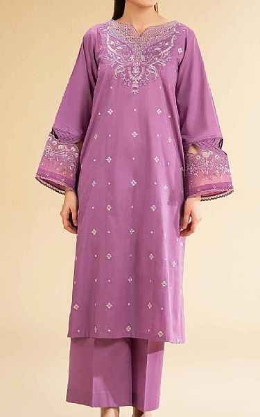 Nishat Light Mauve Cambric Suit (2 pcs) | Pakistani Lawn Dress in USA- Image 1