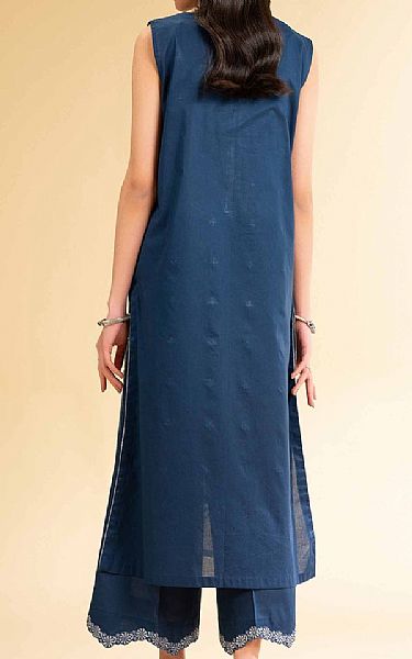 Nishat Deep Blue Cambric Suit (2 pcs) | Pakistani Lawn Dress in USA- Image 2