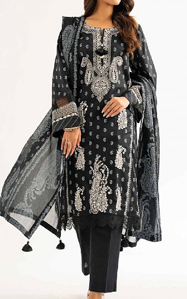 Nishat Black Lawn Suit | Pakistani Lawn Dress in USA- Image 1