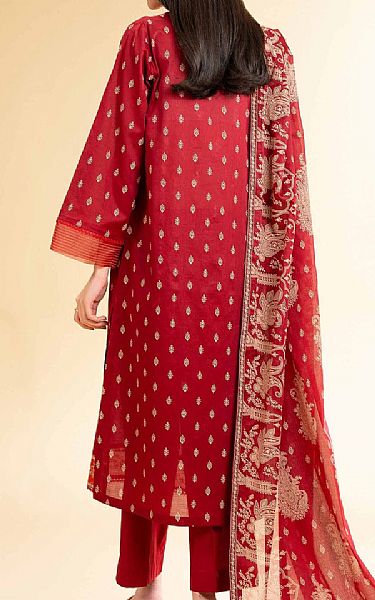 Nishat Red Lawn Suit | Pakistani Lawn Dress in USA- Image 2