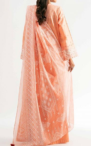 Nishat Peach Lawn Suit | Pakistani Lawn Dress in USA- Image 2