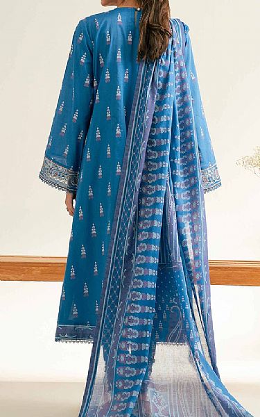 Nishat Denim Blue Lawn Suit | Pakistani Lawn Dress in USA- Image 2