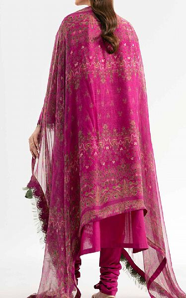 Nishat Magenta Cambric Suit | Pakistani Lawn Dress in USA- Image 2