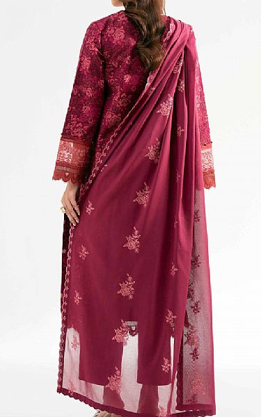 Nishat Raspberry Rose Cambric Suit | Pakistani Lawn Dress in USA- Image 2
