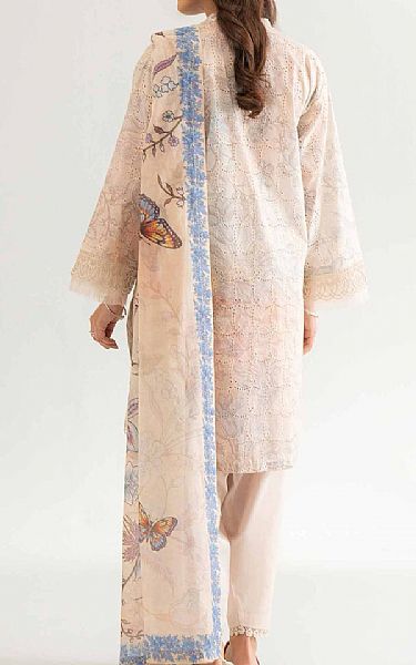 Nishat Beige Cambric Suit | Pakistani Lawn Dress in USA- Image 2