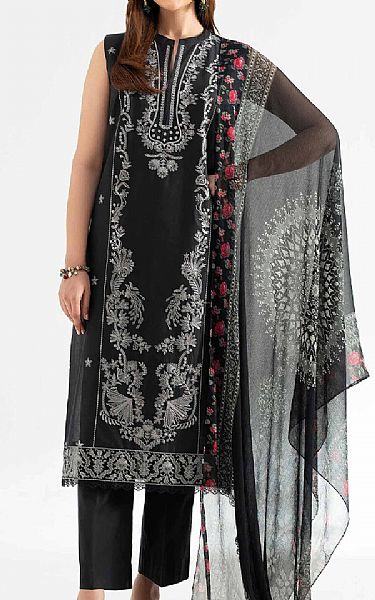 Nishat Black Lawn Suit | Pakistani Lawn Dress in USA- Image 1