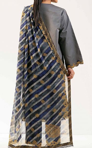 Nishat Grey Lawn Suit | Pakistani Lawn Dress in USA- Image 2
