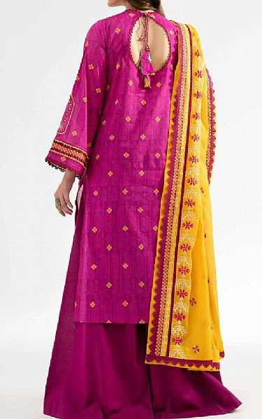 Nishat Magenta Lawn Suit | Pakistani Lawn Dress in USA- Image 2