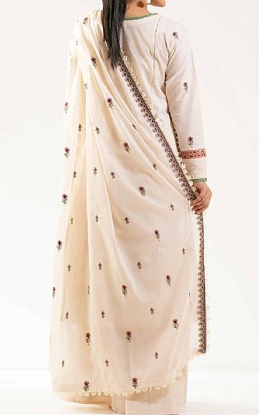 Nishat Off White Cambric Suit | Pakistani Lawn Dress in USA- Image 2