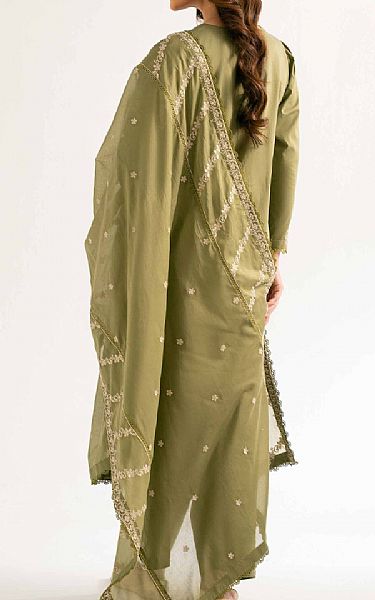 Nishat Sage Green Cambric Suit | Pakistani Lawn Dress in USA- Image 2