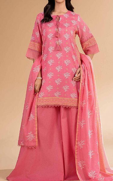 Nishat Pink Lawn Suit | Pakistani Lawn Dress in USA- Image 1