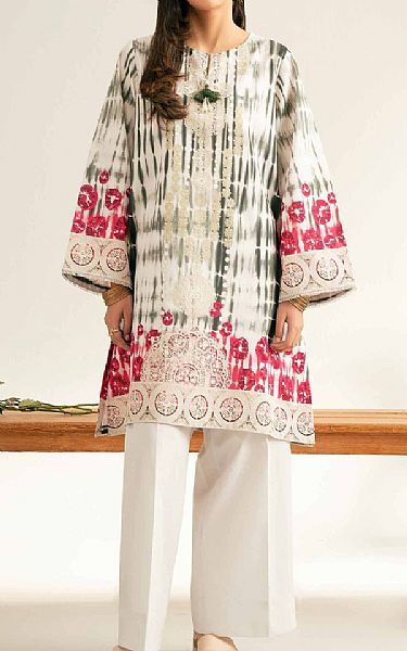 Nishat Off White Lawn Suit (2 pcs) | Pakistani Lawn Dress in USA- Image 1