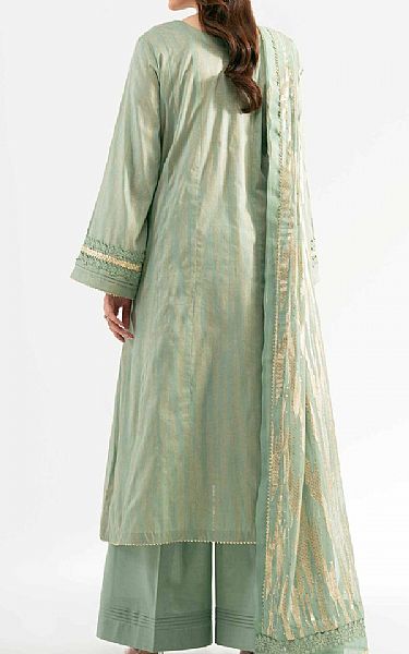 Nishat Sage Green Lawn Suit | Pakistani Lawn Dress in USA- Image 2