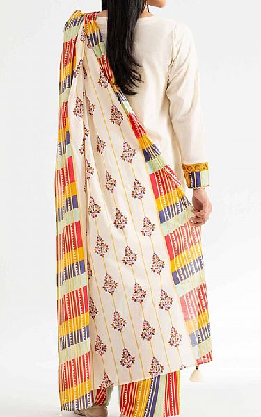 Nishat Off White/Multi Cambric Suit | Pakistani Lawn Dress in USA- Image 2