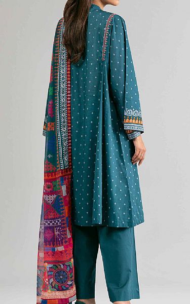 Nishat Teal Lawn Suit (2 pcs) | Pakistani Lawn Dress in USA- Image 2