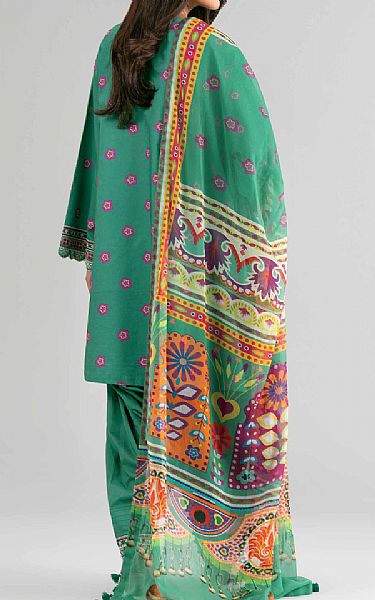 Nishat Sea Green Lawn Suit (2 pcs) | Pakistani Lawn Dress in USA- Image 2