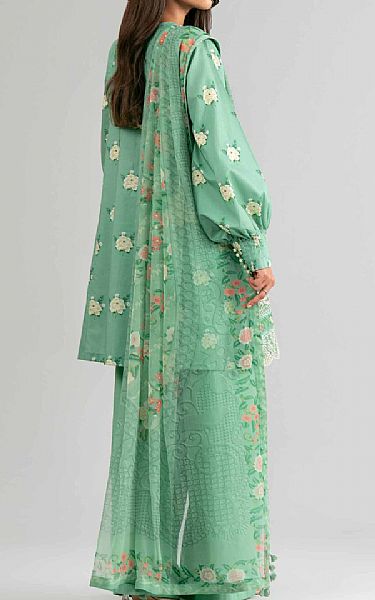 Nishat Mint Green Lawn Suit (2 pcs) | Pakistani Lawn Dress in USA- Image 2