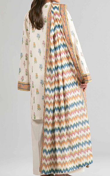 Nishat Off White Lawn Suit (2 pcs) | Pakistani Lawn Dress in USA- Image 2