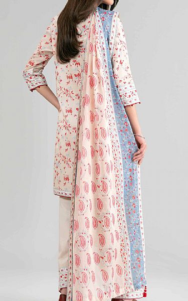 Nishat Off White Lawn Suit (2 pcs) | Pakistani Lawn Dress in USA- Image 2