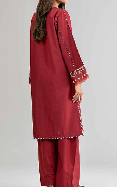Nishat Reddish Lawn Suit (2 pcs) | Pakistani Lawn Dress in USA- Image 2