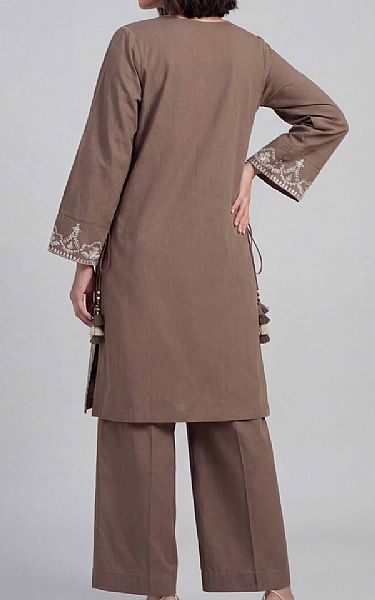 Nishat Pastel Brown Lawn Suit (2 pcs) | Pakistani Lawn Dress in USA- Image 2