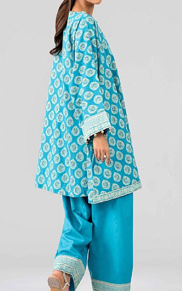 Nishat Turquoise Lawn Suit (2 pcs) | Pakistani Lawn Dress in USA- Image 2