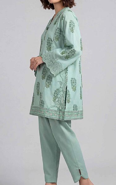 Nishat Summer Green Lawn Suit (2 pcs) | Pakistani Lawn Dress in USA- Image 2