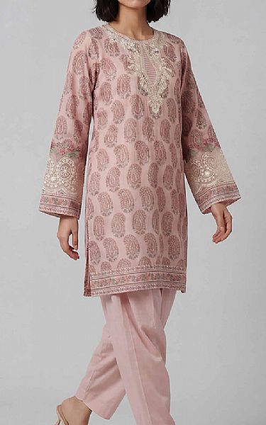 Nishat Cavern Pink Lawn Suit (2 pcs) | Pakistani Lawn Dress in USA- Image 2
