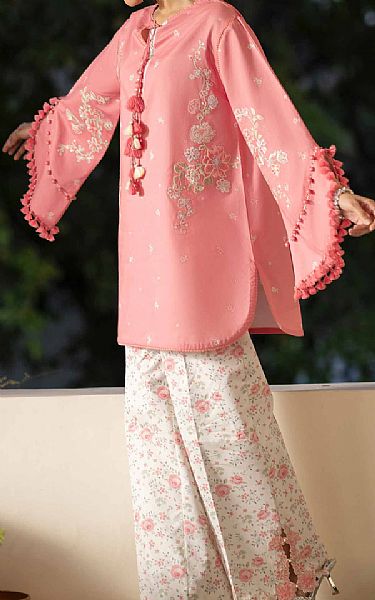 Nishat Pink/Off White Lawn Suit (2 pcs) | Pakistani Lawn Dress in USA- Image 2