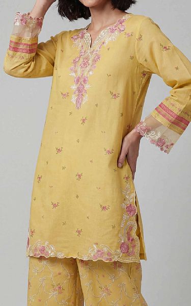 Nishat Gold Lawn Suit (2 pcs) | Pakistani Lawn Dress in USA- Image 2