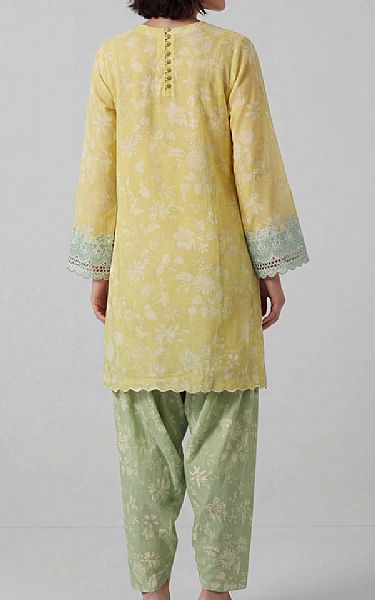 Nishat Sand Gold/Green Lawn Suit (2 pcs) | Pakistani Lawn Dress in USA- Image 2