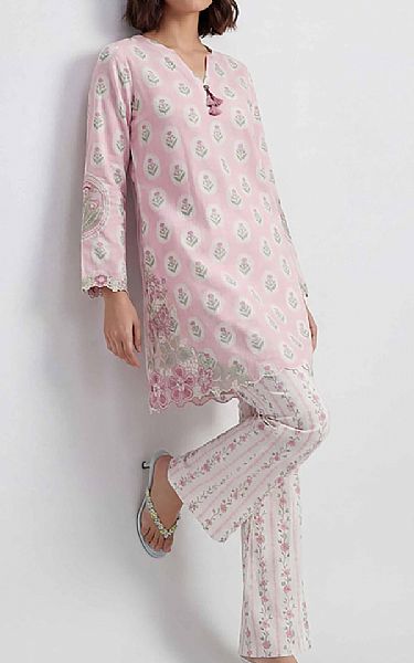 Nishat Light Pink/Off White Lawn Suit (2 pcs) | Pakistani Lawn Dress in USA- Image 2
