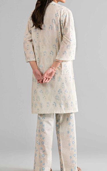 Nishat Off White Lawn Suit (2 pcs) | Pakistani Lawn Dress in USA- Image 2