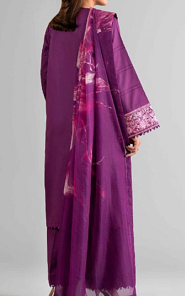 Nishat Plum Lawn Suit | Pakistani Lawn Dress in USA- Image 2
