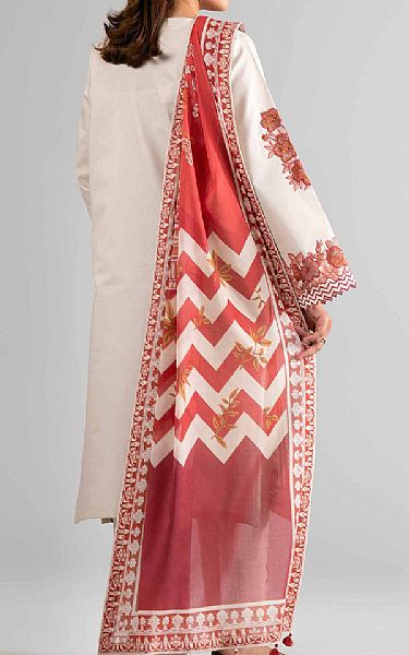 Nishat Off White Lawn Suit | Pakistani Lawn Dress in USA- Image 2