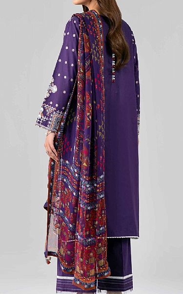 Nishat Purple Lawn Suit | Pakistani Lawn Dress in USA- Image 2