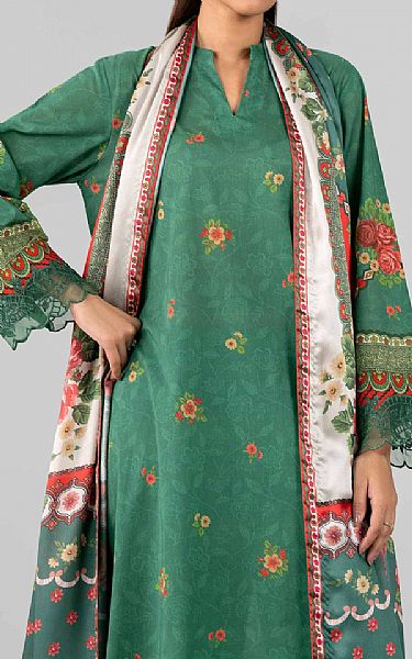 Nishat Green Lawn Suit | Pakistani Lawn Dress in USA- Image 2