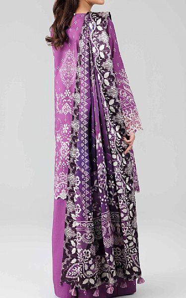 Nishat Light Plum Lawn Suit | Pakistani Lawn Dress in USA- Image 2