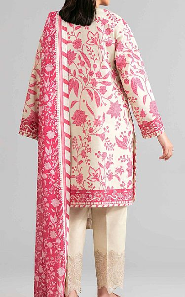 Nishat Off White/Pink Lawn Suit | Pakistani Lawn Dress in USA- Image 2
