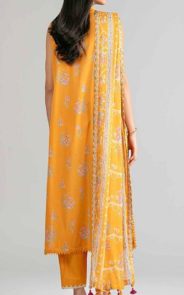 Nishat Orange Lawn Suit | Pakistani Lawn Dress in USA- Image 2