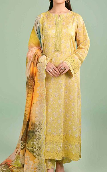 Nishat Sand Gold Lawn Suit | Pakistani Lawn Suits- Image 1