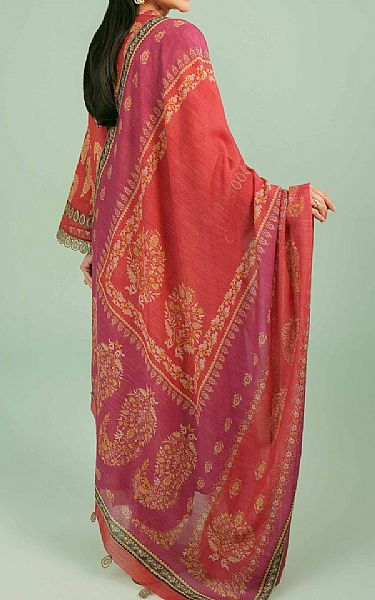 Nishat Faded Red Lawn Suit | Pakistani Lawn Suits- Image 2