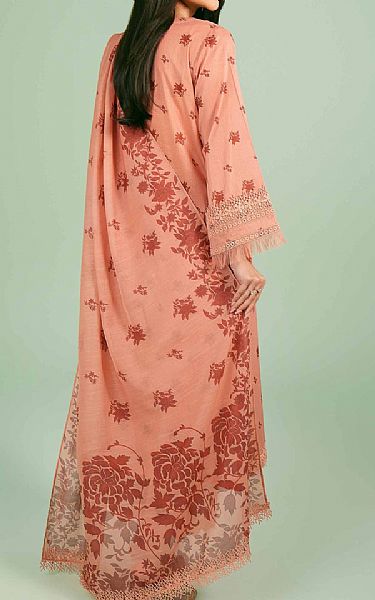 Nishat Peachy Pink Lawn Suit | Pakistani Lawn Suits- Image 2