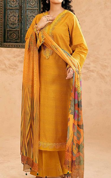 Nishat Cadmium Orange Lawn Suit | Pakistani Lawn Suits- Image 1