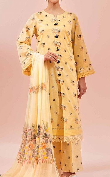 Nishat Sand Gold Lawn Suit | Pakistani Lawn Suits- Image 1