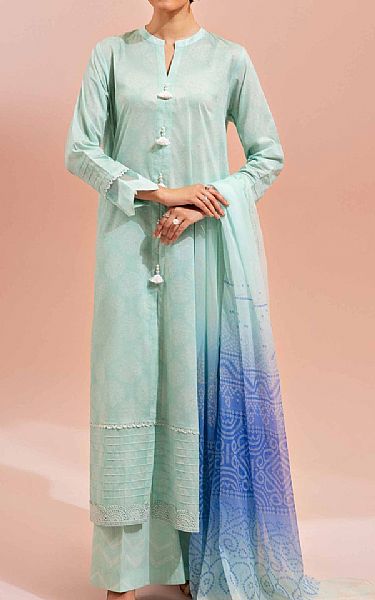 Nishat Light Turquoise Lawn Suit | Pakistani Lawn Suits- Image 1