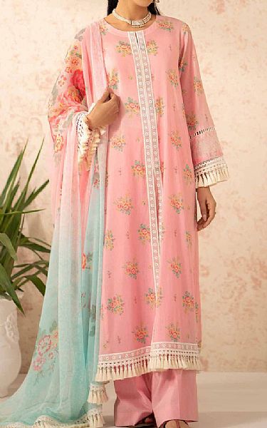 Nishat Pink Lawn Suit | Pakistani Lawn Suits- Image 1